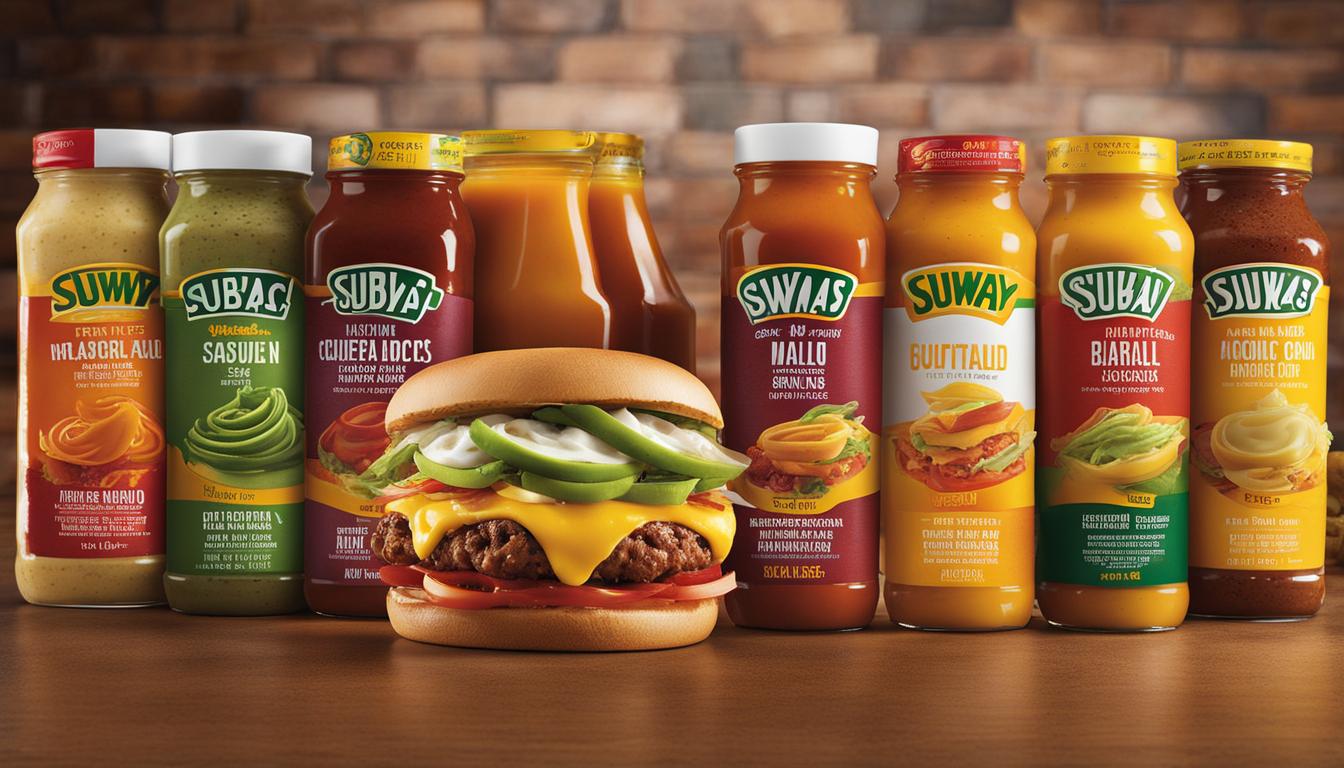 subway sauces menu